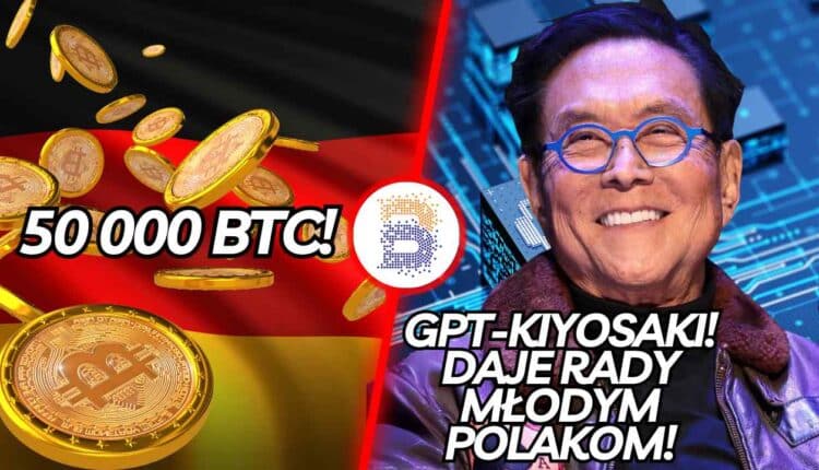 Nowy odcinek Bithub News z YouTubowego kanału BitHub.pl przedstawiający flagę Niemiec oraz Kiyosakiego