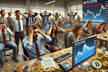 Inwestujący w Bitcoin w panice! Tak bardzo nie bali się od początku tamtego roku