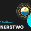 Grafika promująca partnerstwo Bitget i Stali Mielec.