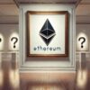 logo ethereum w galerii sztuki