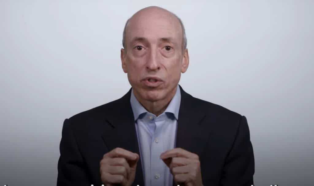 Gary Gensler, prezes SEC, mający problem z Coinbase