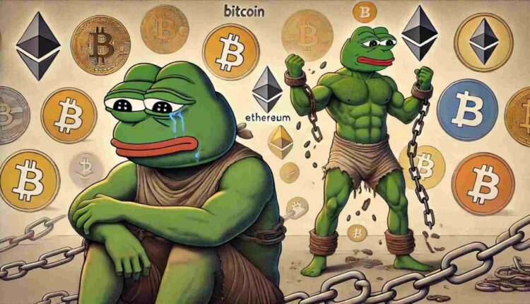 Pepe Unchained zyskuje 3 miliony dolarów w przedsprzedaży, podczas gdy zainteresowanie $PEPE spada