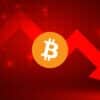 bitcoin spadki wykres czerwony