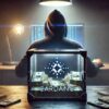 haker próbujący złamać zapezpieczenia portfela cardano