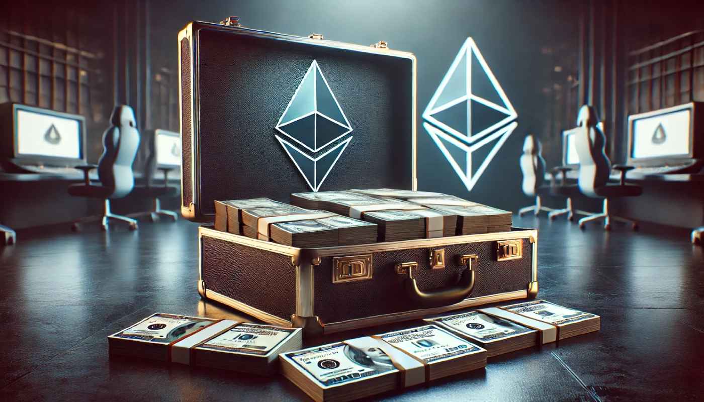 nagroda za atak na most ronin, logo ethereum eth w tle