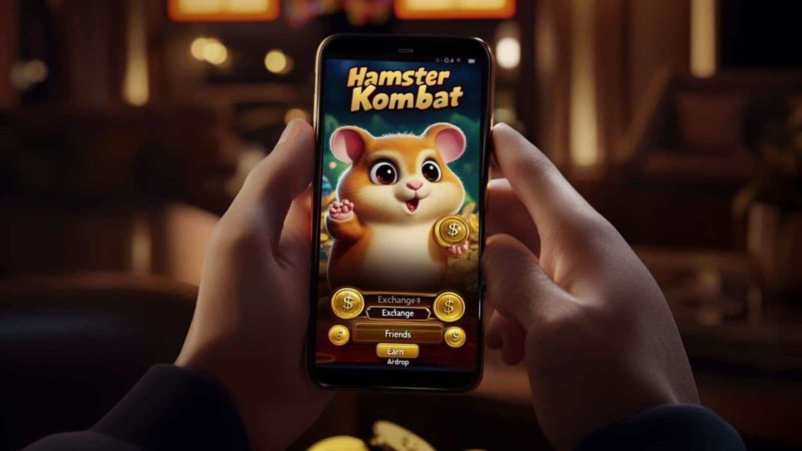 Hamster Kombat na ekranie smartfona.