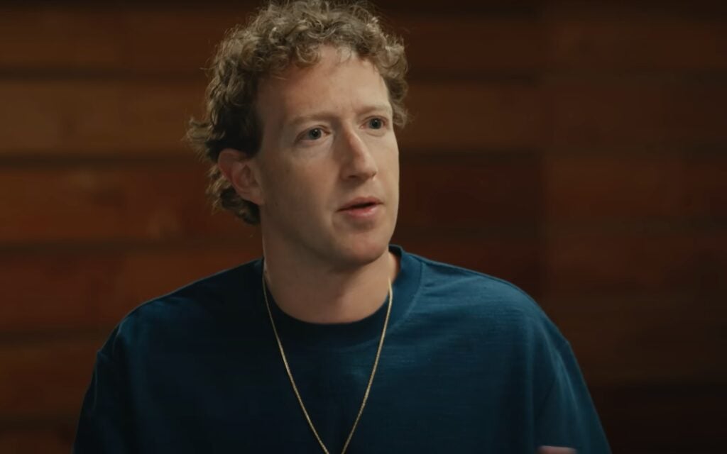 Mark Zuckerberg udzielający wywiadu bitcoin