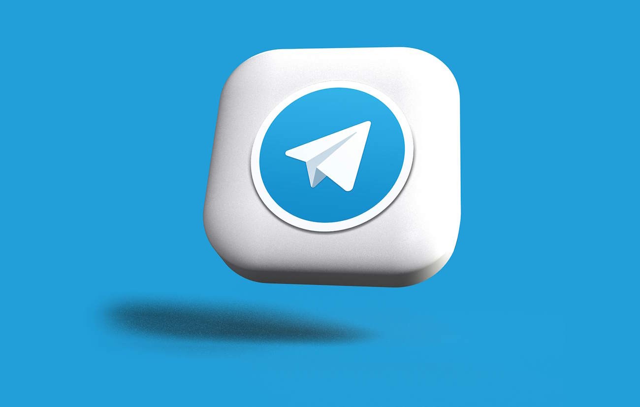 logo firmy Telegram w 3D