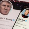 donald trump i elon musk na platformie x