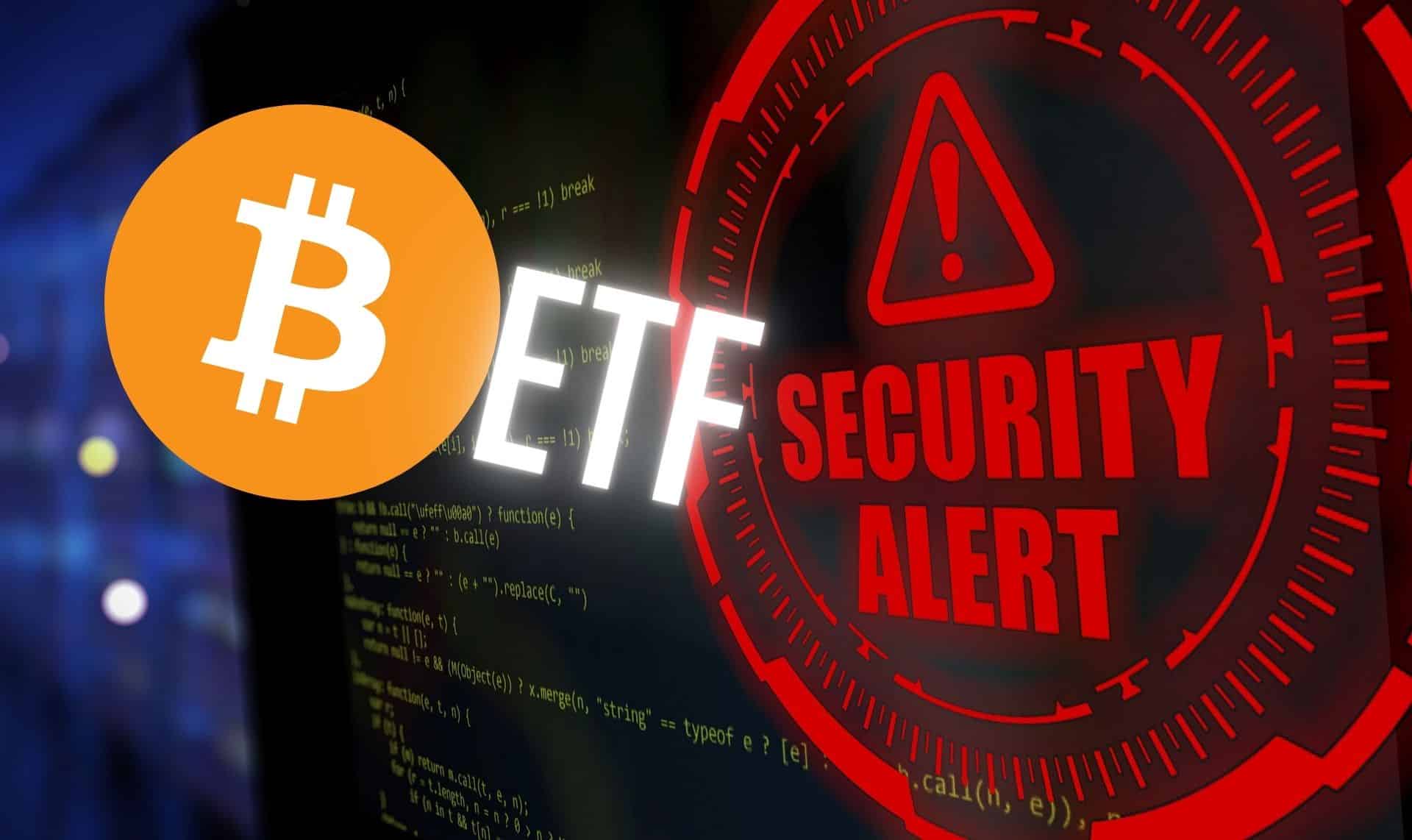 Ostrzeżenie dotyczące Bitcoin ETF.