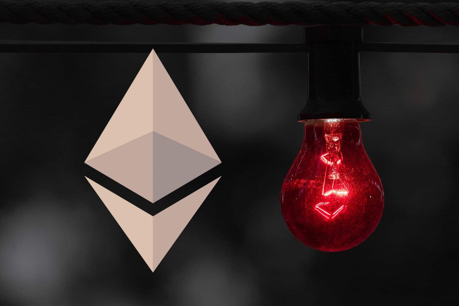 Ethereum i czerwona lampka ostrzegawcza.