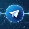 Grafika z logo Telegram.