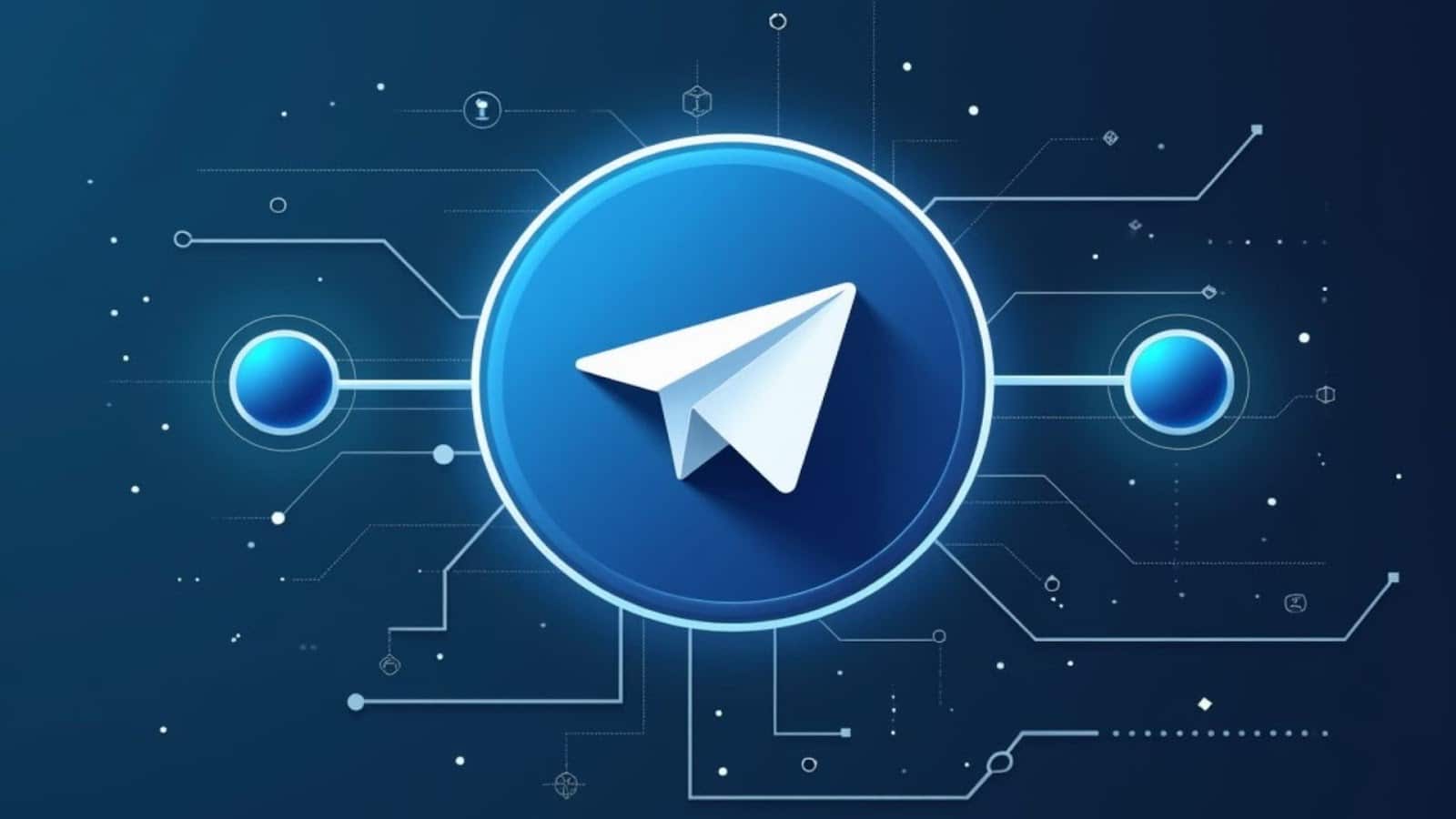 Grafika z logo Telegram.