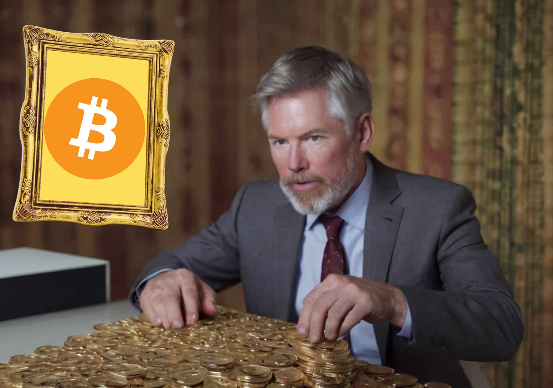 CEO MicroStrategy Michael Saylor liczy Bitcoiny.