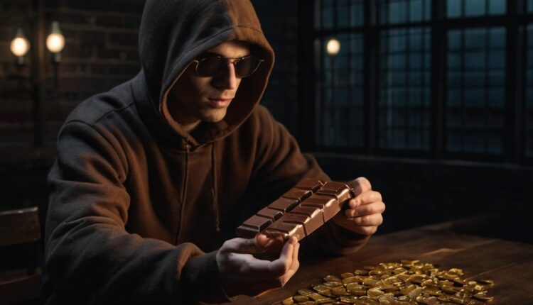 Złodziej kradł Bitcoiny przy pomocy tabliczki czekolady