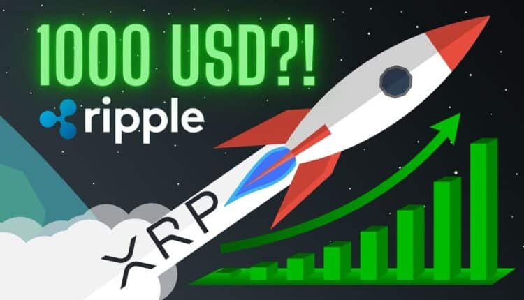 Wzrost Ripple do 1000 USD? Rakieta w tle.