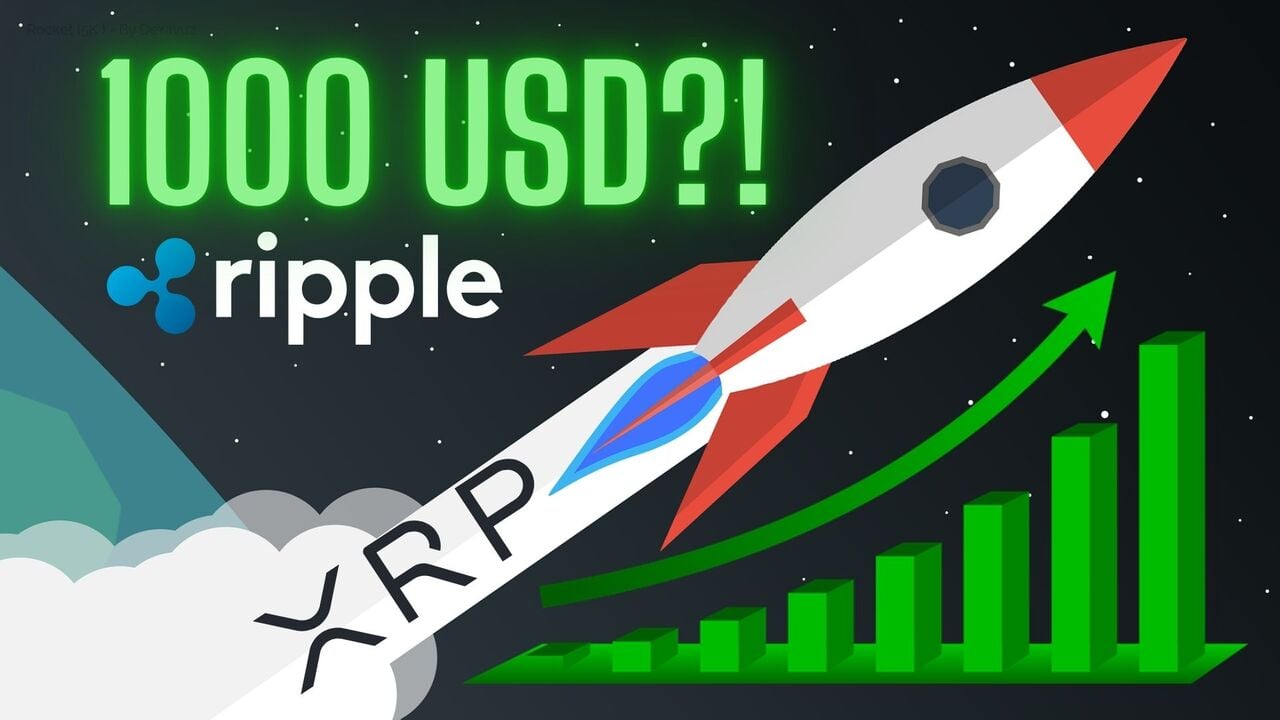 Wzrost Ripple do 1000 USD? Rakieta w tle.