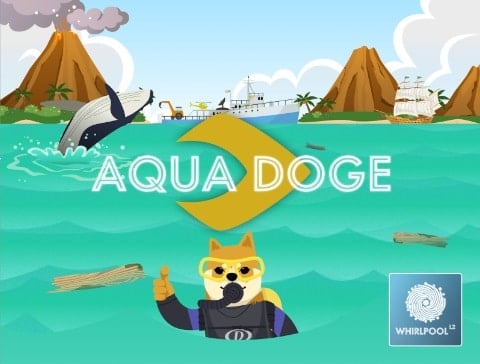 Grafika promująca projekt Aqua Doge.