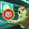 Doge przy biurku, na którym leży token Catzilla.
