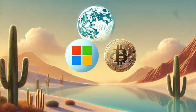 logo microsoft i logo bitcoin