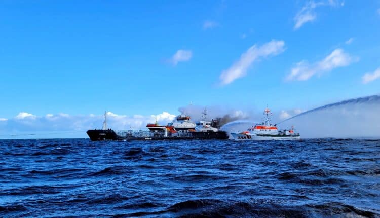 Tankowiec na Bałtyku stanął w płomieniach. Niemiecka jednostka ewakuowana