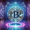Bitcoin w blasku świateł.