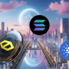 Cybro, Solana I Cardano, w tle panorama miasta.