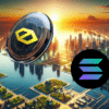 Logo CYBRO i Solana nad miastem.