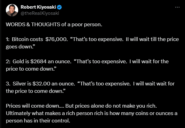 fot. @theRealKiyosaki, źródło: X