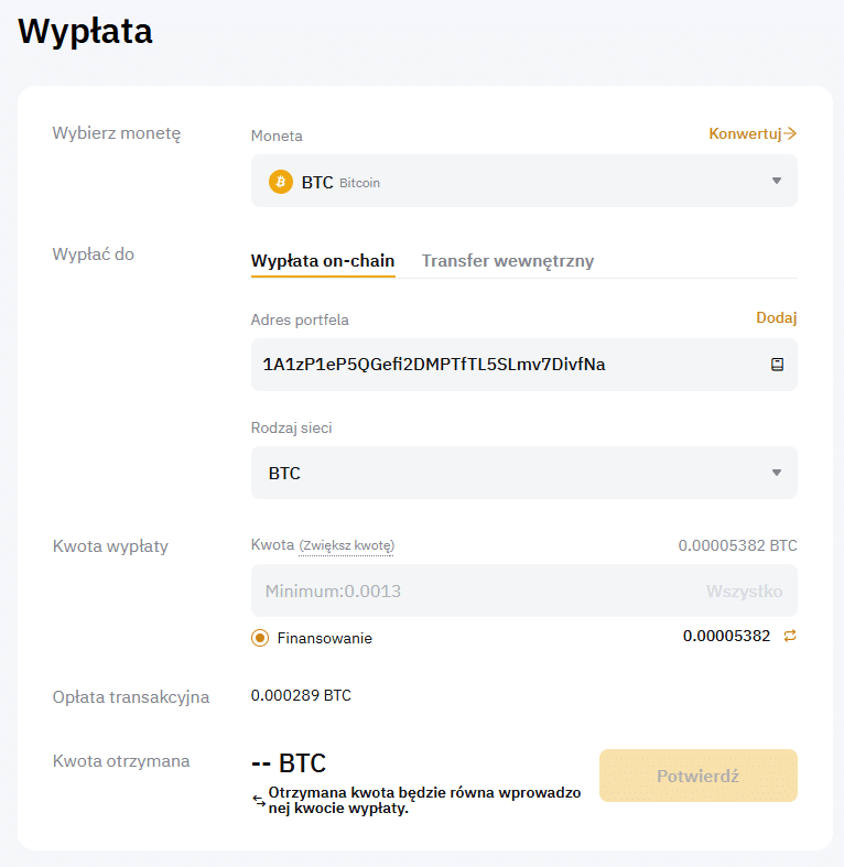 wypłata z bybit na zewnętrzny portfel