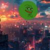 Pepe i zmierzch nad miastem.
