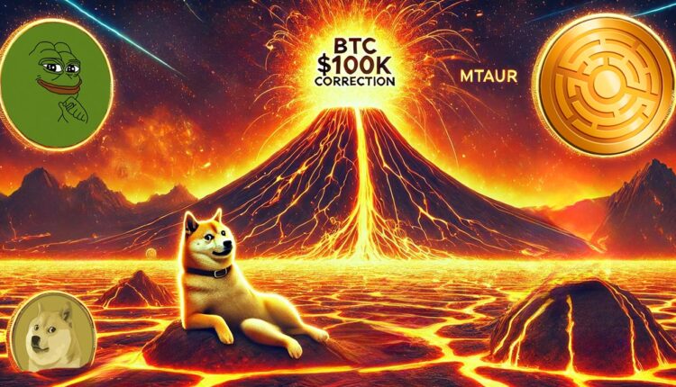DOGE spada, PEPE pozostaje silny, a MTAUR rośnie pomimo spadków na rynku