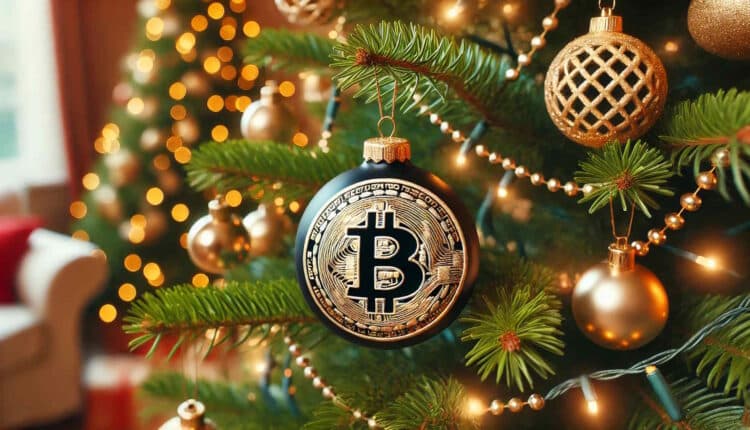 Bitcoin na choince w postaci bombki