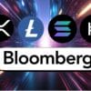 Logo Bloomberg, XRP, LTC, SOL i HBAR.