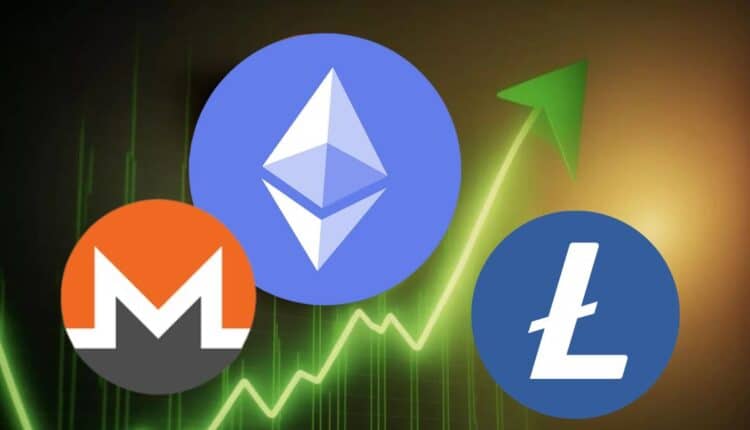 Ethereum przygotowuje się do wybicia, podczas gdy Monero i Litecoin utrzymują kluczowe poziomy wsparcia