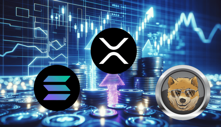 XRP przewyższa Solanę, a Dogecoin zbiera się, by wyprzedzić Cardano i wzrosnąć o 1300%