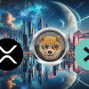 XRP, Dogen i Kaspa, w tle miasto.