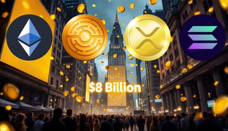 JP Morgan szacuje, że fundusze ETF XRP i Solany po zatwierdzeniu mogą zgromadzić 8 mld dolarów