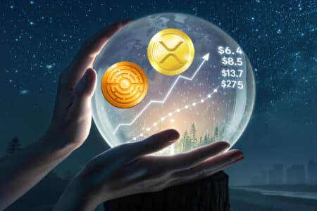 Model regresji liniowej zakłada docelowe ceny XRP na poziomie 6,4, 8,5, 13,7 i 27,5 usd