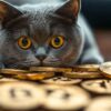 Kot obeserwuje Bitcoiny.