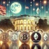 kryptowaluty na tle Białego Domu