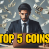Trader analizuje topowe altcoiny.