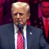 Donald Trump podczas przemowy