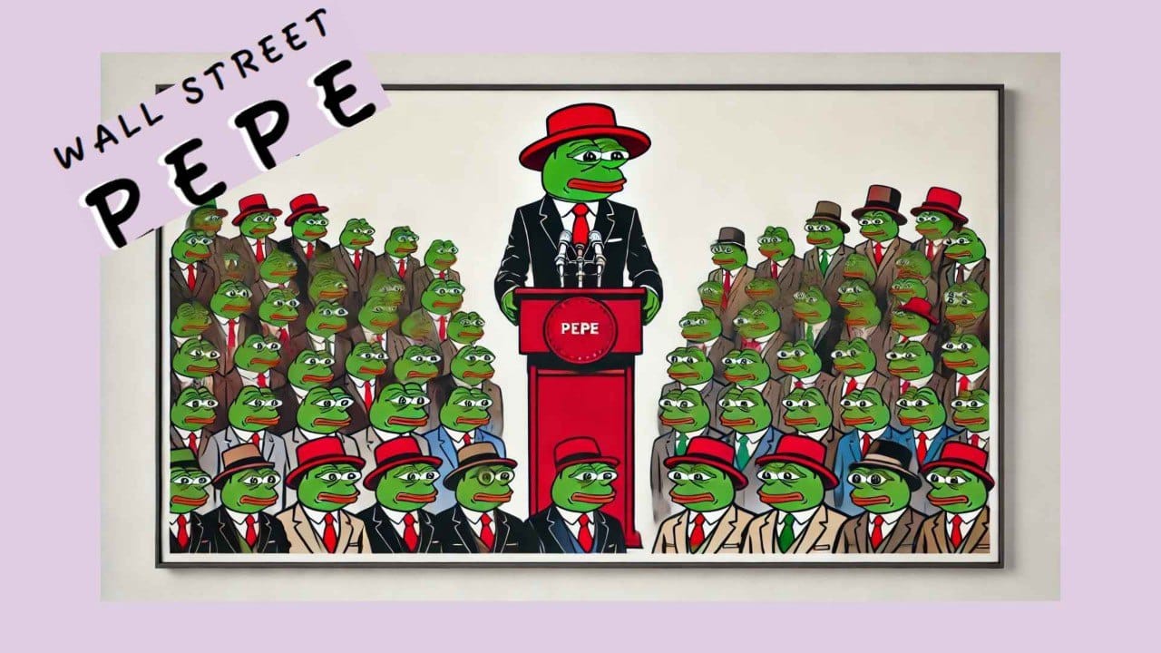 Grafika promująca Wall Street Pepe.