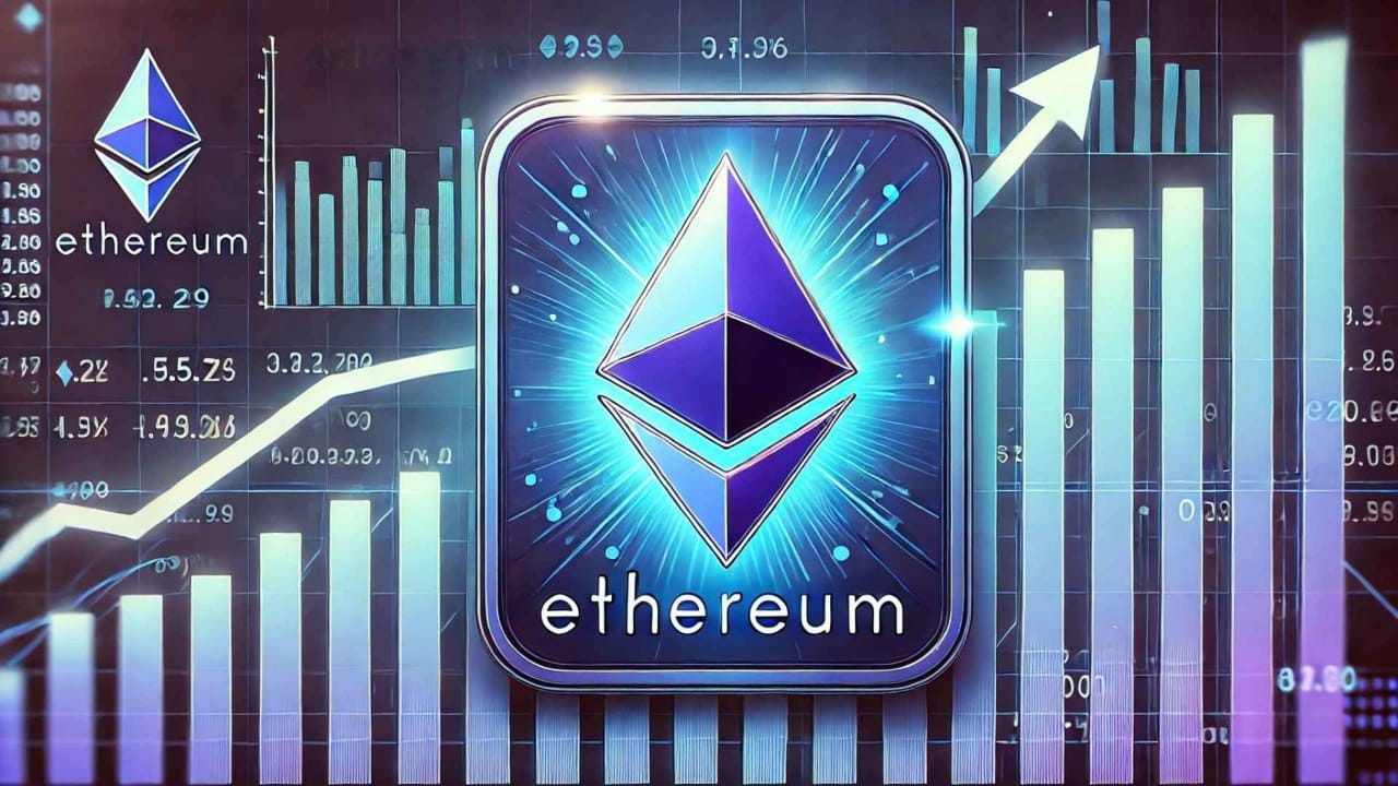 Ethereum na tle wykresu.