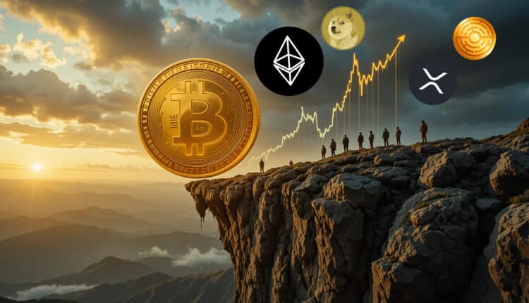 Spadki na rynku kryptowalut: analiza Bitcoina, Ethereum, XRP, DOGE.
