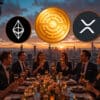 Trendy cenowe XRP, Ethereum i MTAUR na rynku kryptowalut.