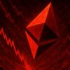ethereum spadki czerwony