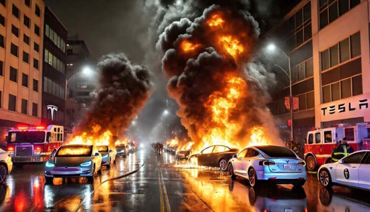 Samochody Tesli płoną. Czy to wyraz niezadowolenia wobec działań Elona Muska?