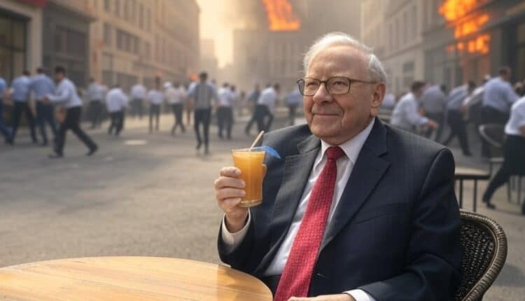 Wall Street i krypto płoną, a Warren Buffett popija drink z palemką. Jako jedyny jest na plusie